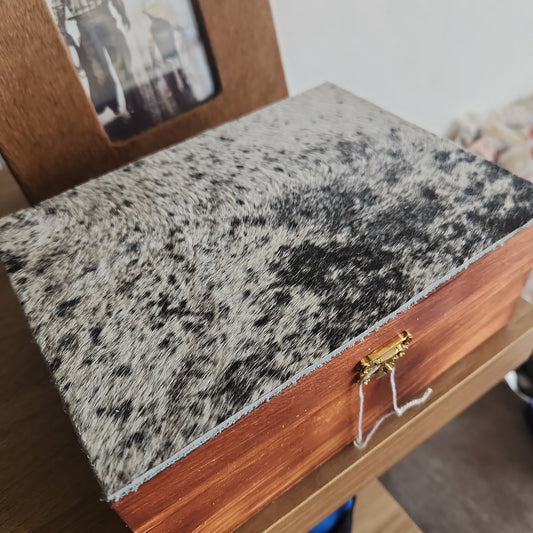 Cowhide Timber Jewel Box