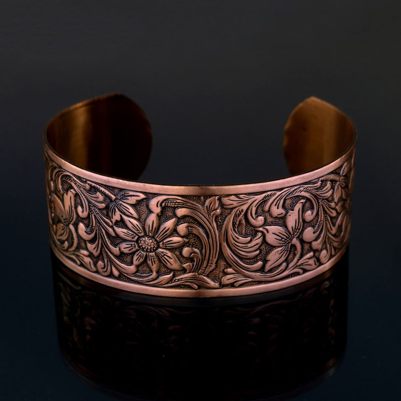 Floral Copper Cuff