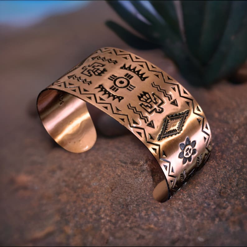 Aztec Copper Cuff